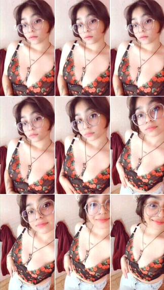 Tattooed Glasses Girl Showing Masturbating