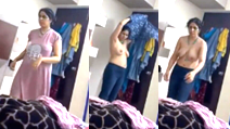WIFE CHANGING CLOTHES BOOBS SECRETLY CAPTURED BY CUCK HUBBY HIDDEN CAM 🔥