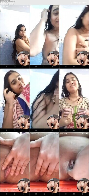 Cute Girl Showing Fingering