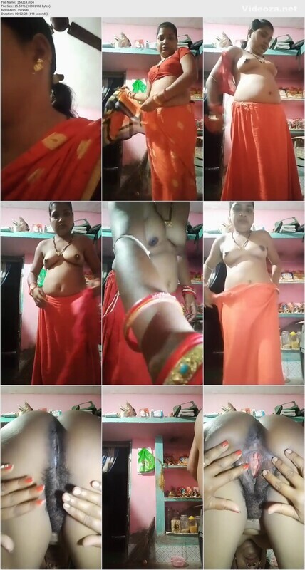 Village Wife Removing Sharee Showing For Lover