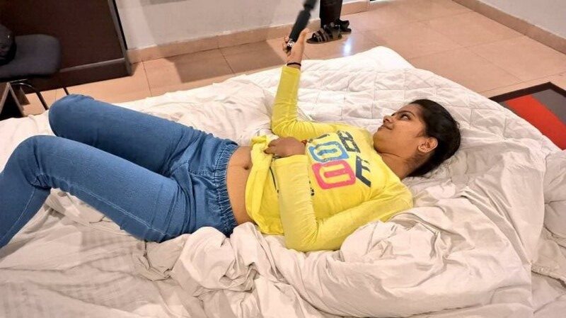 Beautiful Sexy College Babe Clean Shaved Tight Pussy Painful Fucked by Boyfriend in OYO Moaning Hindi