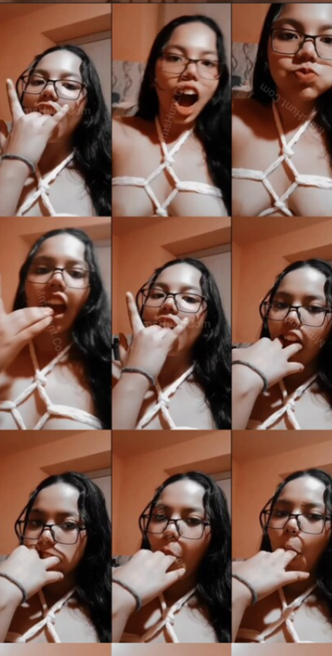 Glasses Slut Babe Nude Show