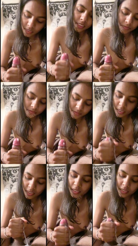 Horny Babe Giving Handjob Doggy Style Fucking