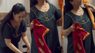 Indian Mother Applying Medicine on Son Dick But her Pervy Son Enjoying and Secretly Recording Video