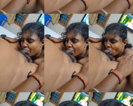 Married Tamil Bhabhi Giving Blowjob