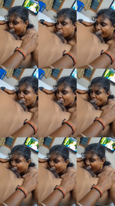 Married Tamil Bhabhi Giving Blowjob