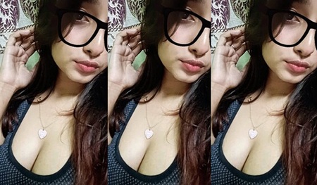 Sexy Babe Showing Pressing Her Boobs For Boyfriend