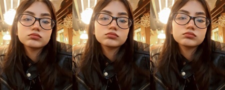 Sexy Glasses Babe Sucking Two Dick Hard Threesome Fucking Moaning