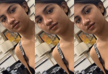 Beautiful Sexy Big Booby Pakistani Instagram Influencer Boobs Captured by Boyfriend When She Busy on Phone Hard Spank on Ass