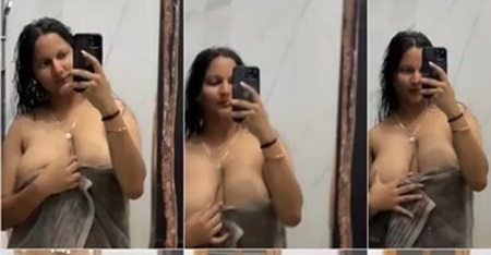 Big Boobs Girl Dropping Towel