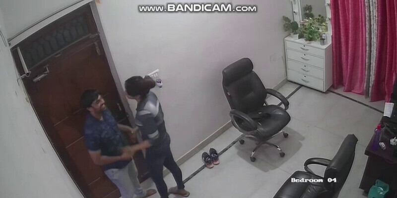 Cheater Bhabhi Affair With Husband Friend Captured In CCTV Cam