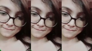 Cute Horny Glasses Girl Showing Asshole Fingering