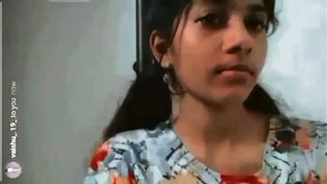 Cute Young Girl Playing With Her Boobies