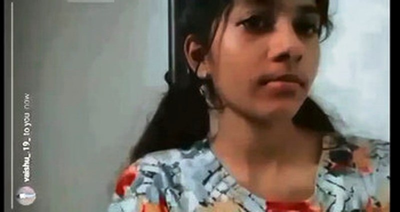 Cute Young Girl Playing With Her Boobies