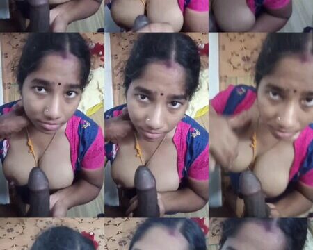 Homely Tamil Wife Giving Blowjob