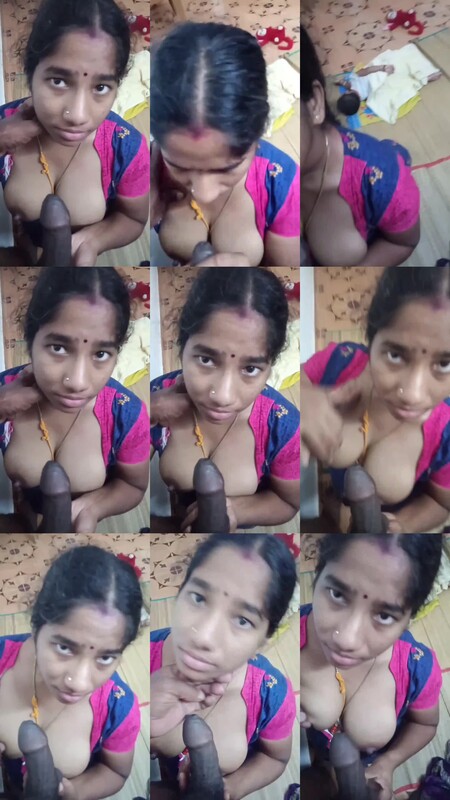 Homely Tamil Wife Giving Blowjob