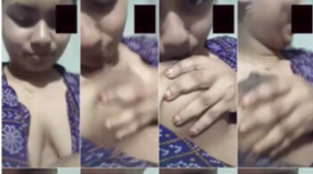 Horny Wife Sucking Own Boobs