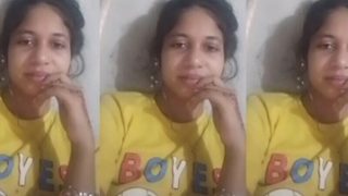 Slim Shy Girl Showing On Video Call