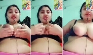 Tanker Horny Bhabhi Pressing Boobs Rubbing Her Pussy