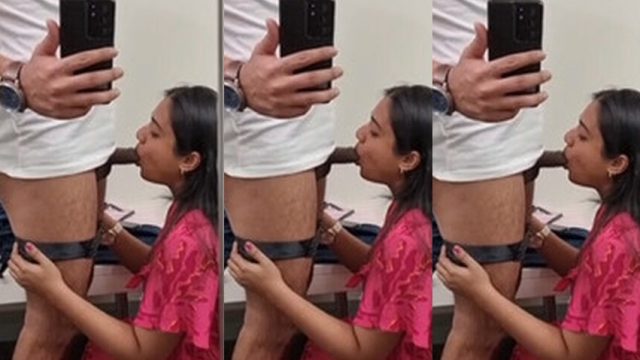 Beautiful Wife Nude Captured Giving Blowjob Taking Cum On Boobs