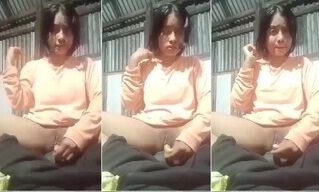 Cute Village Girl Masturbating With Banana