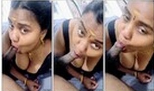 Famous Tamil Wife Kruthika Sharee Show Giving Blowjob Stand Fucking