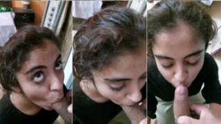 Horny Sexy Indian Girl Dick Worship Giving Blowjob
