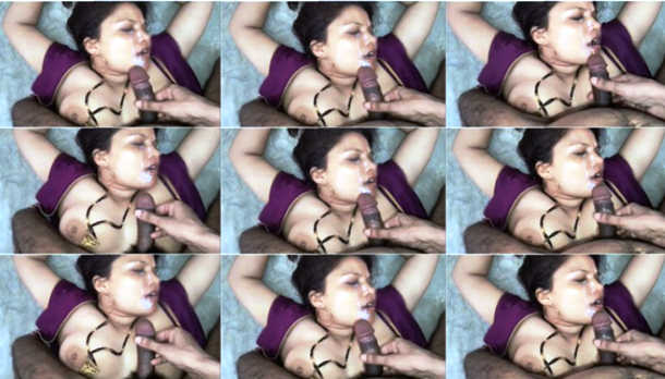 Indian Milf Taking Cum On Face