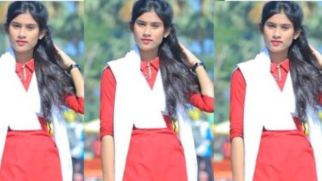 Young Horny Girl Pressing Her Boobs Fingering