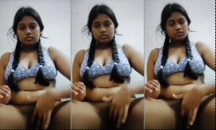 Shaggy Boobs Horny Girl Fingering Her Pussy