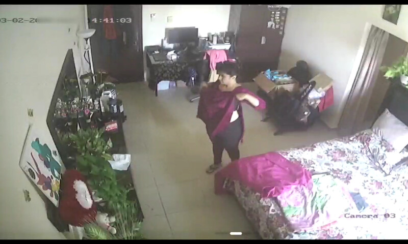 Bhabhi Changing Clothes Secretly Recorded In CCTV Cam