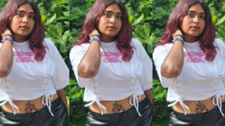 Tattooed Sexy Chubby Girl Showing Boobs