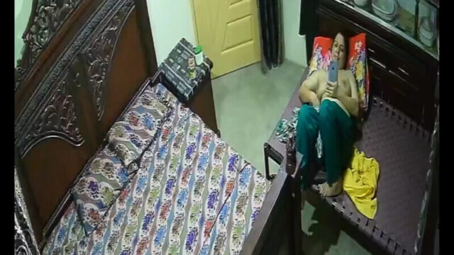 Cheater Punjabi Wife Showing To Lover On Video Call Captured In CCTV Cam