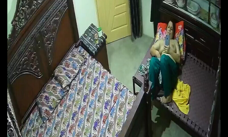 Cheater Punjabi Wife Showing To Lover On Video Call Captured In CCTV Cam