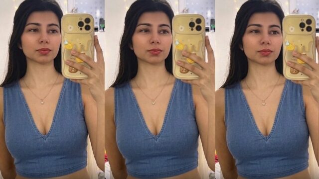Desi Beautiful Sexy Busty Gf Showing Big Round Boobies Update (8 Clips)