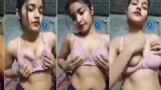 Beautiful Horny Girlfriend Playing With Her Boobies