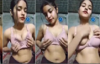 Beautiful Horny Girlfriend Playing With Her Boobies
