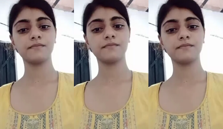 Cute Young Slim Girl Showing Fingering