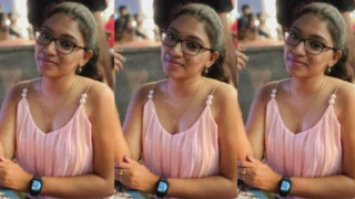 Glasses Sexy Girl Showing Her Asshole