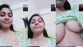 Shy Girl Tara Showing For Boyfriend On Video Call – 3 Clip’s