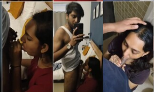 Beautiful Indian Horny Babe Giving Blowjob Hard Doggy Style Fucking