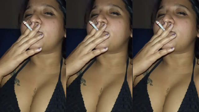 Tattooed Horny Girl Smoking Cigarette Drinking Giving Blowjob Riding On Boyfriend Dick With Moaning