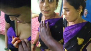 Cheater Tamil Wife Affair Flashing Boobs Pussy For Devar